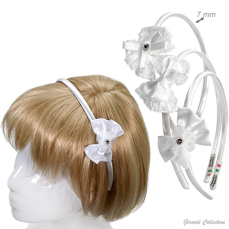 Cerchietto In Metallo Bianco Con Denti Ritorti E Applicazioni Sferiche – Accessorio Capelli Elegante - 4